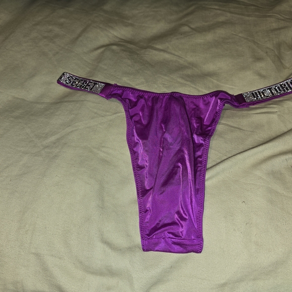 Purple Brazilan Panties with Logo Straps - Picture 2 of 2